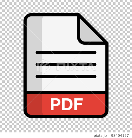 PDF 電子文檔文件圖標。向量。 98404137