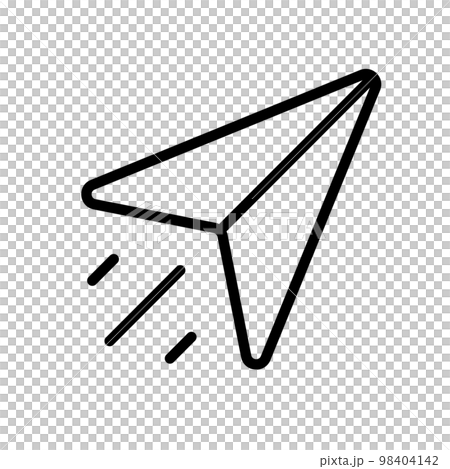 メールの送信。紙飛行機を飛ばす。ベクター。 メールの送信。紙飛行機を飛ばす。ベクター。 98404142