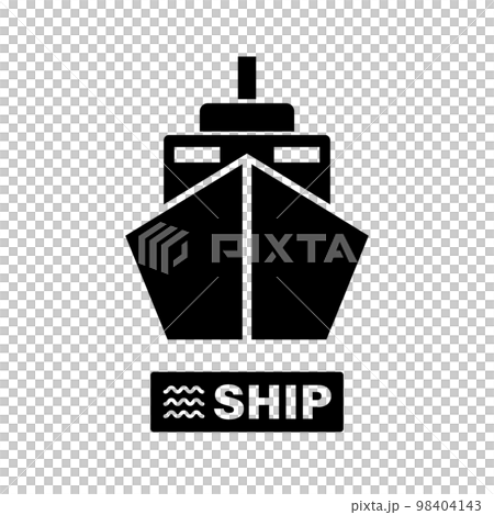 Ship silhouette icon. Cargo ship icon. vector. 98404143