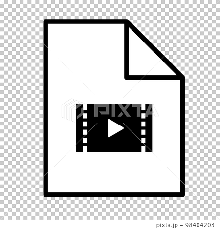 Video file icon. video file. vector. 98404203