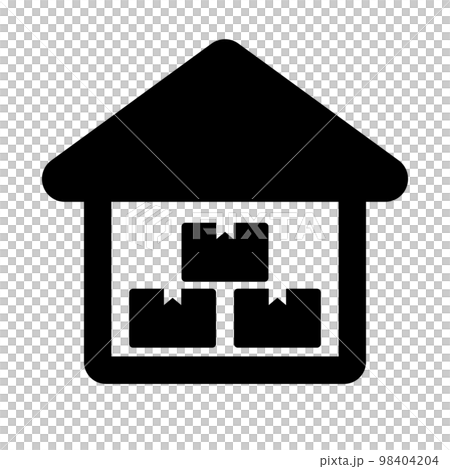 Warehouse silhouette icon. logistics. vector. 98404204
