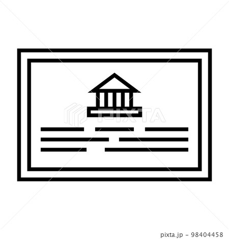 国債のアイコン。債券。金銭債務。ベクター。 98404458