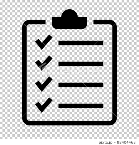 クリップボードとチェックリスト。チェックリストのドキュメント。アンケートや調査。ベクター。 クリップボードとチェックリスト。チェックリストのドキュメント。アンケートや調査。ベクター。 98404468