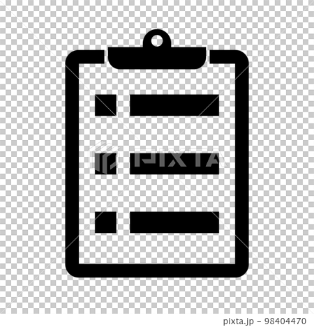 シンプルなクリップボードのアイコン。タスクリストのアイコン。ベクター。 98404470