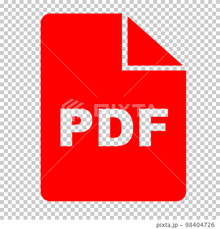 Red PDF file silhouette icon. vector. Red PDF file silhouette icon. vector. 98404726