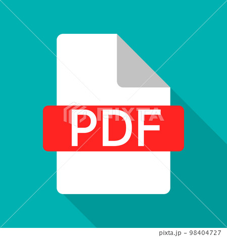 PDFファイルのアイコンと影。ベクター。 98404727