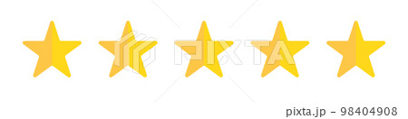 5つ星のアイコン。ホテルやレストランのレビューや評価。ベクター。 5つ星のアイコン。ホテルやレストランのレビューや評価。ベクター。 98404908