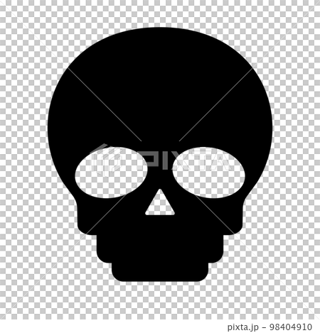 ドクロのシルエットアイコン。骸骨。ベクター。 ドクロのシルエットアイコン。骸骨。ベクター。 98404910