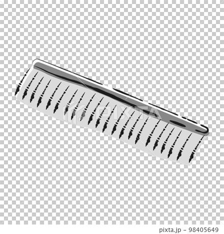 梳子刷插圖（黑色和白色） 98405649