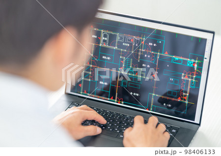 CAD操作　作図　製図　図面　提案　リノベーション 98406133