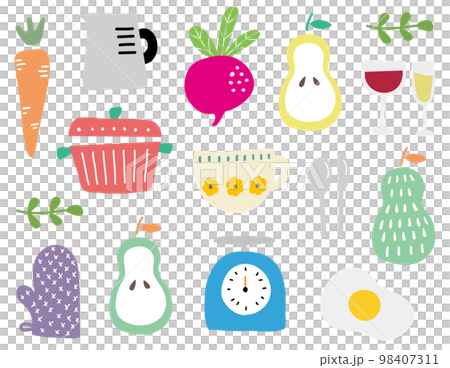 斯堪的納維亞廚房插圖素材 98407311