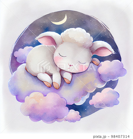 Cute sheep, Sweet dreams, Counting sheeps - Baby nursery collection. Cute sheep, Sweet dreams, Counting sheeps - Baby nursery collection. 98407314