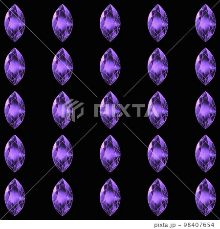 マーキスカットの宝石、誕生石のイラスト素材、アメシストのイラスト、宝石背景イラスト、鉱物のイラスト マーキスカットの宝石、誕生石のイラスト素材、アメシストのイラスト、宝石背景イラスト、鉱物のイラスト 98407654