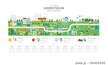Business road map jigsaw timeline infographic template. Modern milestone element timeline diagram calendar and 4 quarter topics, Can be used for vector infographics, digital marketing data Business road map jigsaw timeline infographic template. Modern milestone element timeline diagram calendar and 4 quarter topics, Can be used for vector infographics, digital marketing data 98408300
