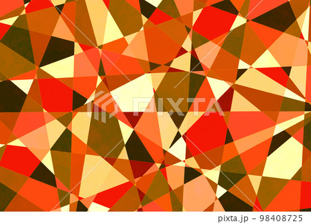 オレンジやカーキなどのバリエーションの直線分割のモザイク模様 オレンジやカーキなどのバリエーションの直線分割のモザイク模様 98408725