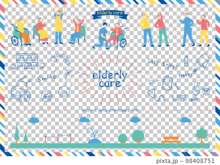 高齢者　介護　イラスト素材集 98408751