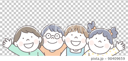 仲良しなこどものイラスト 仲良しなこどものイラスト 98409659