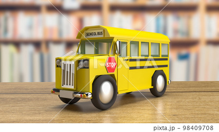 The school bus on wood table for education or transport concept 3d rendering The school bus on wood table for education or transport concept 3d rendering 98409708