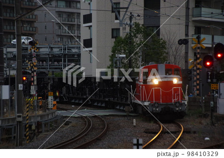 水郡線 DE10工事列車最終日水戸駅到着 98410329