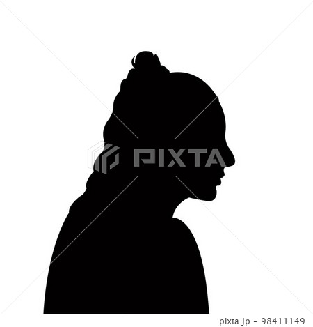 a woman head silhouette vector a woman head silhouette vector 98411149