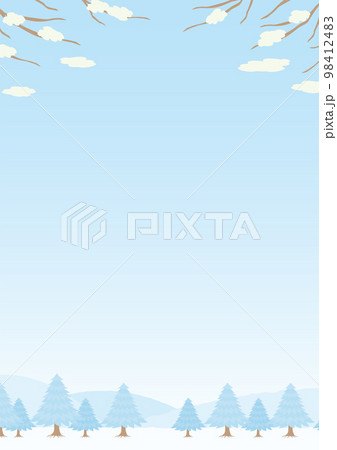 冬景色のイラスト_縦_1 98412483