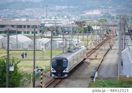 伊豆箱根鉄道駿豆線 韮山付近 特急踊り子257系 伊豆箱根鉄道駿豆線 韮山付近 特急踊り子257系 98412515