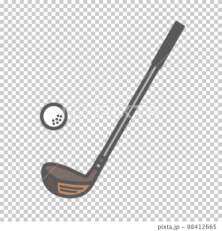 ゴルフクラブ(ドライバー)とゴルフボールのアイコンセット ゴルフクラブ(ドライバー)とゴルフボールのアイコンセット 98412665