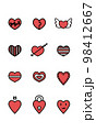 Set valentine's day & wedding of hand drawn heart. Red hearts isolated on white background. icons set. Symbol of love, web design, sites, applications, games, stickers. graphic design. illustration. Set valentine's day & wedding of hand drawn heart. Red hearts isolated on white background. icons set. Symbol of love, web design, sites, applications, games, stickers. graphic design. illustration. 98412667