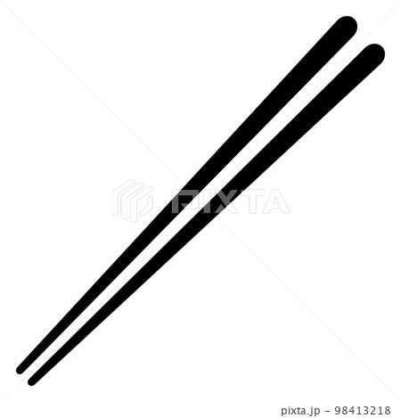 Icon chopstick japanese food, korea wood stick chinese sushi chop 98413218