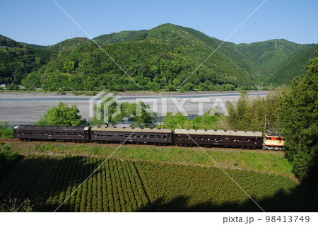 大井川鉄道 大和田付近茶畑 電気機関車急行 98413749