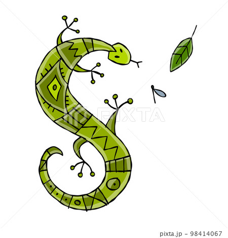 Lizard character, jungle animal. Chameleon isolated for your design. Vector illustration Lizard character, jungle animal. Chameleon isolated for your design. Vector illustration 98414067
