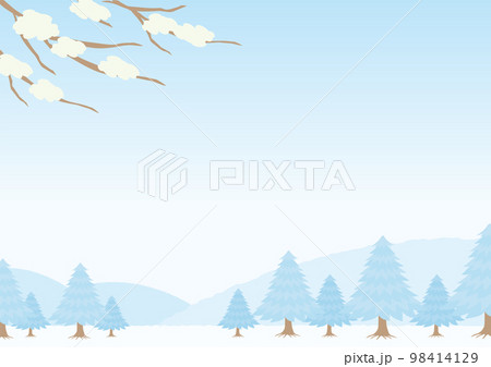 冬景色のイラスト_横_2 冬景色のイラスト_横_2 98414129
