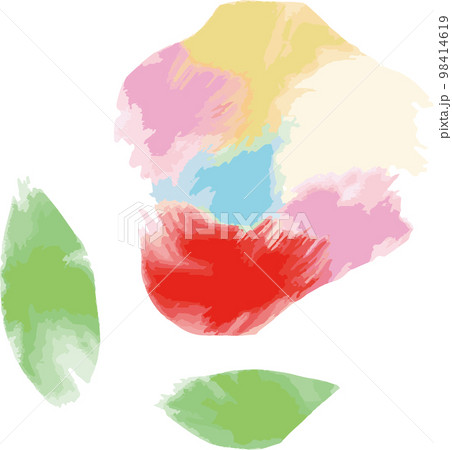 花　テクスチャ　テクスチャーアート　油絵　絵画　アート　芸術　イラスト素材 98414619