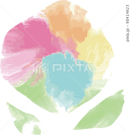 花　テクスチャ　テクスチャーアート　油絵　絵画　アート　芸術　イラスト素材 98414623