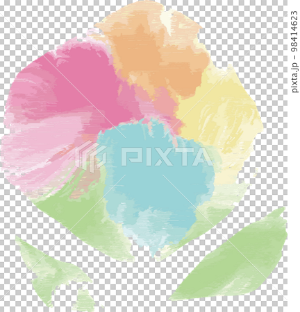花　テクスチャ　テクスチャーアート　油絵　絵画　アート　芸術　イラスト素材 98414623