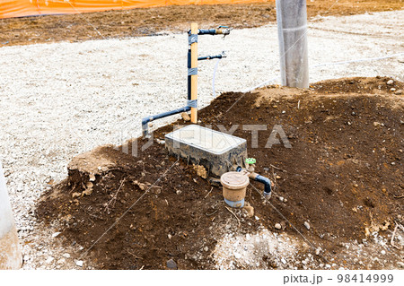 宅地開発工事現場　仮設水道 98414999