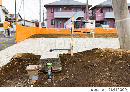 宅地開発工事現場　仮設水道 98415000