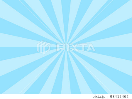 シンプルな集中線（水色） 98415462