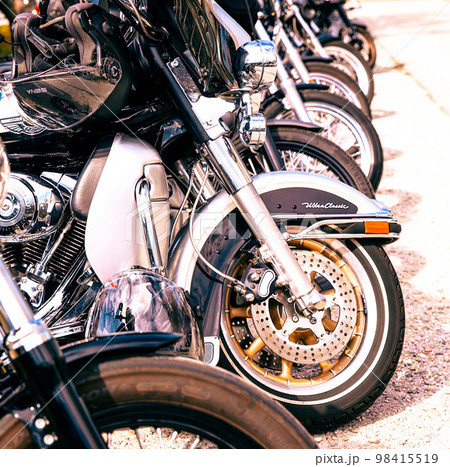 Villach, Austria - 2022 September 4 : European Bike Week, Harley Treffen Faaker See.  "Harley Davidson" market, Camping Arneitz 98415519