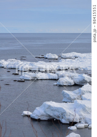 海岸に残された流氷 98415551