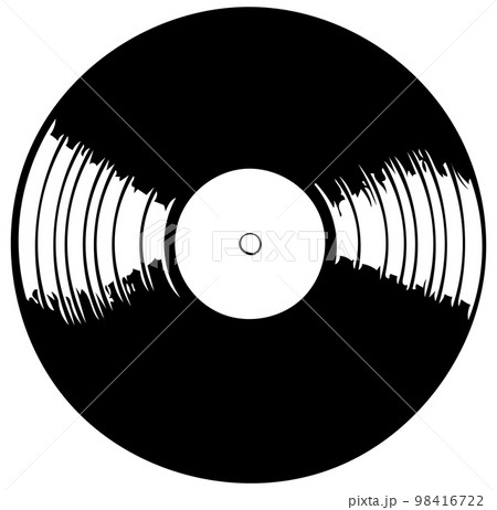 Vintage vinil record with space for tex, retro vinyl record sketch. Vintage vinil record with space for tex, retro vinyl record sketch. 98416722