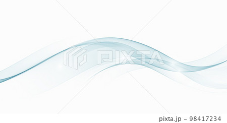White background with transparent smoky vector wave. 98417234