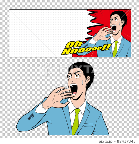 Amazing businessman of American comics touch 98417343