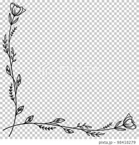 精美花草植物角框矢量素材 精美花草植物角框矢量素材 98418279