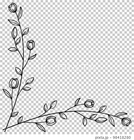 精美花草植物角框矢量素材 精美花草植物角框矢量素材 98418280