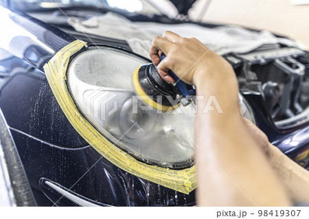 自動車整備　ライト磨き 98419307