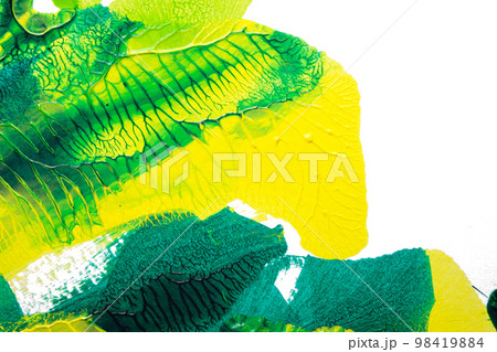 green yellow abstract acrylic painting color texture on white paper background by using rorschach inkblot method green yellow abstract acrylic painting color texture on white paper background by using rorschach inkblot method 98419884