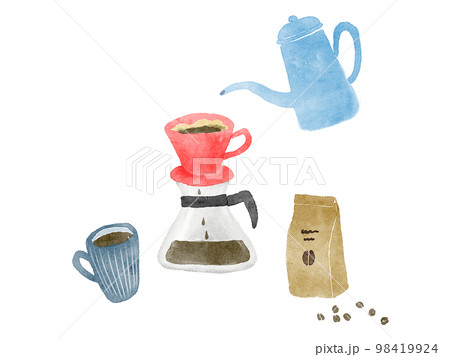 ドリップコーヒー　水彩 98419924