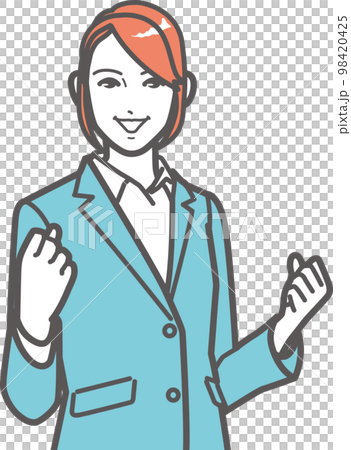 Guts pose job hunter / Business woman A 98420425