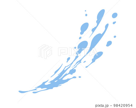 水のエフェクトのイラスト_シルエット 98420954